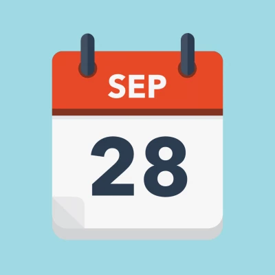 Calendar icon showing 28th September